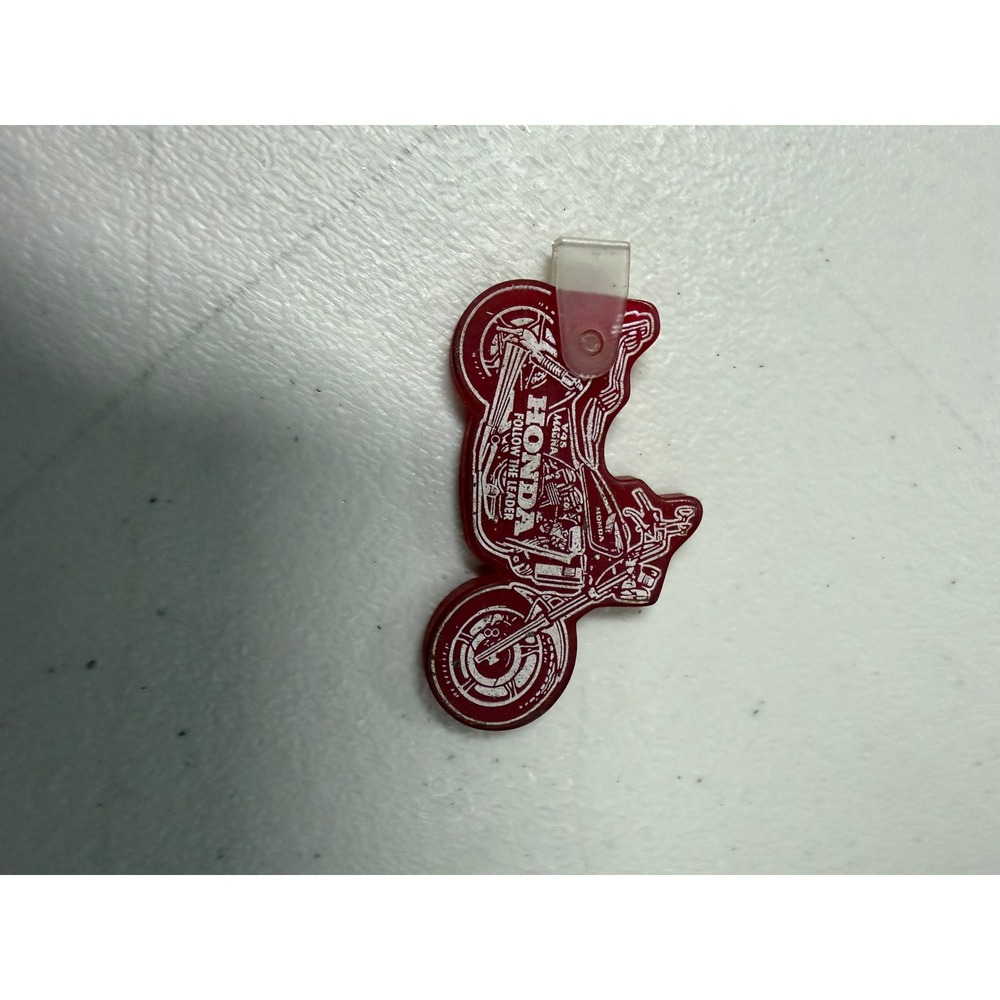 Vintage Honda V45 Magna Keychain Red Motorcycle Fob Follow the Leader Retro
